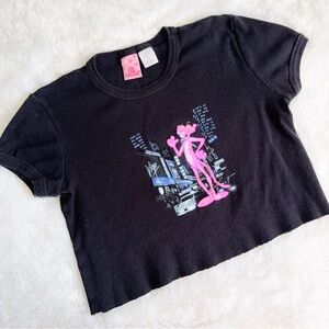 y2k pink panther crop top